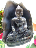 Agate Buddha - handmade carving of serene and meditating Lord Buddha - crystal/reiki/healing - 8 inches and 3.32 kg (7.30 lb)