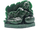 Green Aventurine Parinirvana Buddha - handmade carving of serene Lord Buddha - crystal/reiki/healing - 8 in and 2.98 kg (6.56 lb)