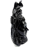Shiva Head/Bust in Black Agate Carving - Lord Shivshankar in crystals and gemstones |Reiki/Chakra/Healing - 8.5 in and 2.78 kg (6.11 lb)