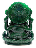 Ganesh statue in Dark Green Aventurine Handmade - Lord Ganesha Idol in Crystals/Gemstone - Reiki/Chakra/Healing -7 in and 2.09 kg (4.60 lb)