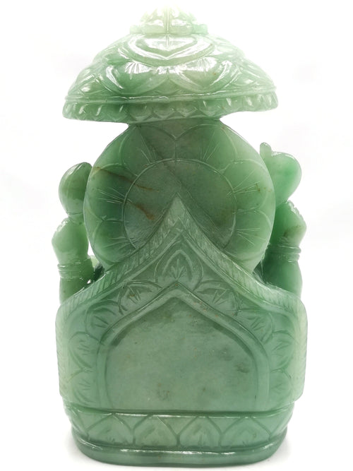 Green Aventurine Carving of Ganesh - Lord Ganesha Idol in Crystals/Gemstone - Reiki/Chakra/Healing/energy,dec21-1 - 10 in and 3.95 kg (8.69 lb) hi