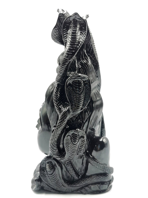 Shiva Head/Bust in Black Agate Carving - Lord Shivshankar in crystals and gemstones |Reiki/Chakra/Healing - 8.5 in and 2.78 kg (6.11 lb)