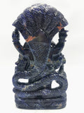 Sodalite Vishnu Handmade Carving - Lord Vishnu Idol | Sculpture | Murti in crystals and gemstones - 7.2 inches and 0.91 kg (2 lb)