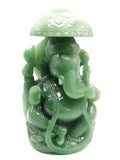 Green Aventurine Carving of Ganesh - Lord Ganesha Idol in Crystals/Gemstone - Reiki/Chakra/Healing/energy,dec21-1 - 10 in and 3.95 kg (8.69 lb) hi