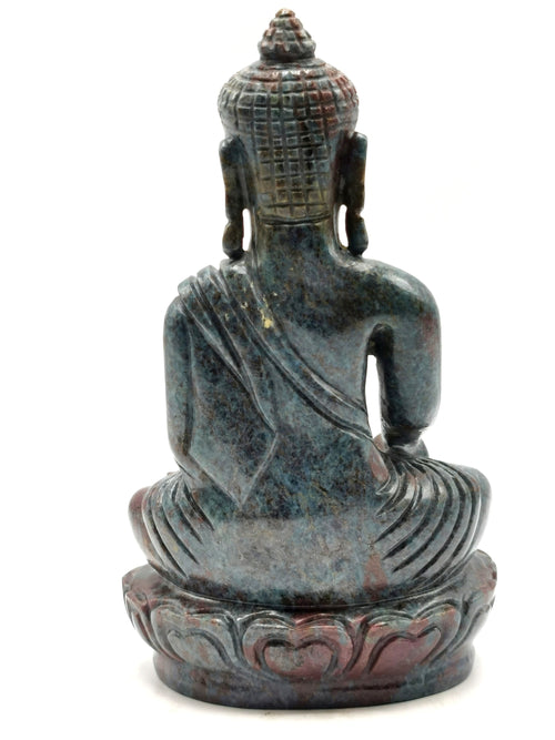 Ruby Kyanite Buddha - handmade carving of serene and meditating Lord Buddha - crystal/reiki/healing - 7.5 inches and 1.6 kg (3.52 lb)