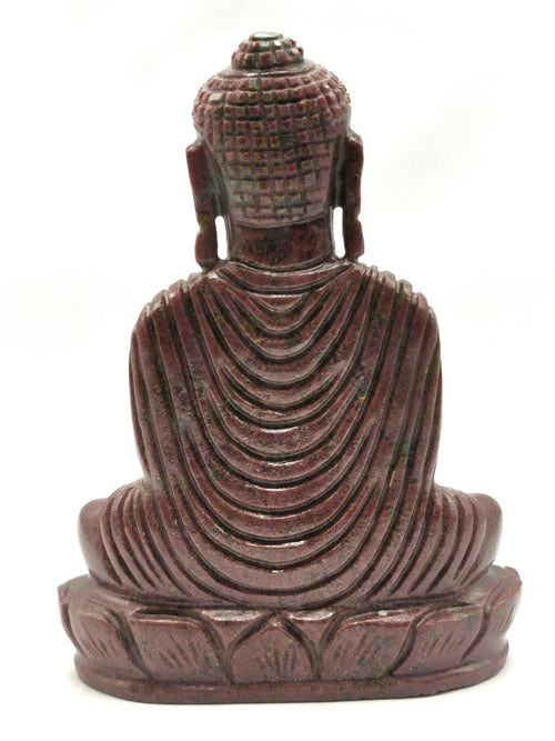 Ruby Kyanite Buddha - handmade carving of serene and meditating Lord Buddha - crystal/reiki/healing - 6.5 inches and 0.98 kg (2.16 lb)