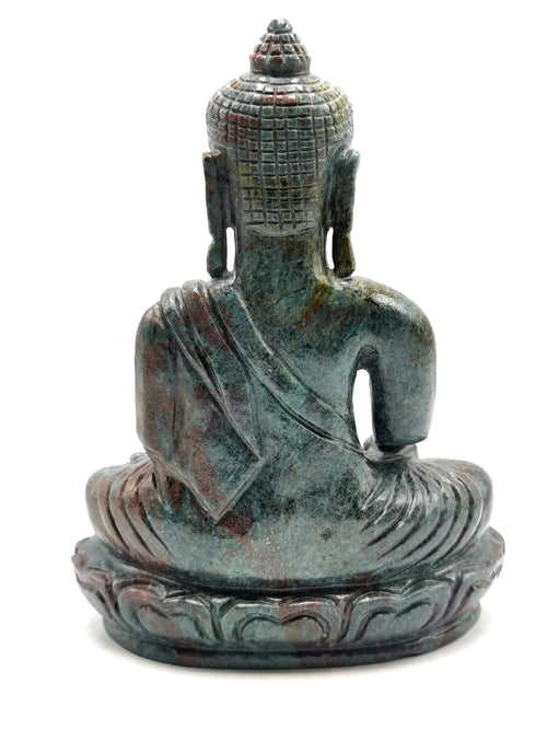 Ruby Kyanite Buddha - handmade carving of serene and meditating Lord Buddha - crystal/reiki/healing - 8.5 inches and 2.87 kg (6.31 lb)