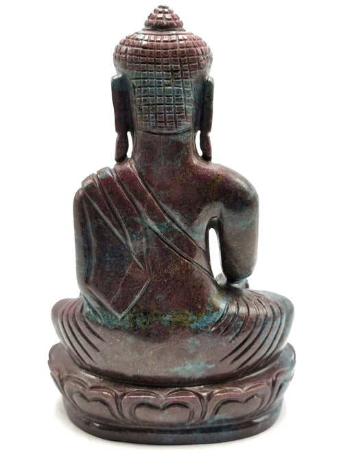 Ruby Kyanite Buddha - handmade carving of serene and meditating Lord Buddha - crystal/reiki/healing - 9.4 inches and 3.52 kg (7.74 lb)