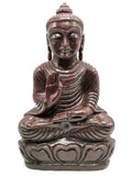 Ruby Kyanite Buddha - handmade carving of serene and meditating Lord Buddha - crystal/reiki/healing - 10.5 inches and 4.72 kg (10.38 lb)