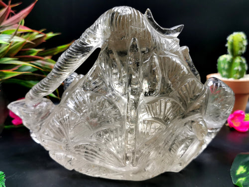 Shiva Head/Bust in Clear Quartz Carving - Lord Shivshankar in crystals and gemstones |Reiki/Chakra/Healing - 8 in and 2.6 kgs (5.72 lb)