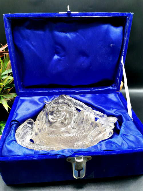 Shiva Head/Bust in Clear Quartz Carving - Lord Shivshankar in crystals and gemstones |Reiki/Chakra/Healing - 8 in and 2.6 kgs (5.72 lb)