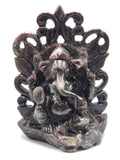 Lepidolite Handmade Carving of Ganesh - Lord Ganesha Idol in Crystals and Gemstones - Reiki/Chakra/Healing - 8 inch and 1.77 kg (3.89 lb)