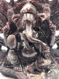 Lepidolite Handmade Carving of Ganesh - Lord Ganesha Idol in Crystals and Gemstones - Reiki/Chakra/Healing - 8 inch and 1.77 kg (3.89 lb)
