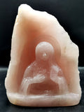 Mother Mary beautiful carving in natural rose quartz stone | hand carved in gemstones | crystal/reiki - 8 inches and 3.25 kgs (7.15 lb)