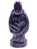 Mother Mary beautiful carving in natural lepidolite stone | hand carved in gemstones | crystal/reiki - 7.5 inches and 1.02 kgs (2.24 lb)