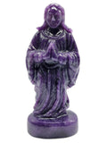 Mother Mary beautiful carving in natural lepidolite stone | hand carved in gemstones | crystal/reiki - 7.5 inches and 1.02 kgs (2.24 lb)