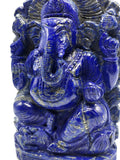 Lapis Lazuli Handmade Carving of Ganesh - Lord Ganesha Idol |Sculpture in Crystals/Gemstones - Reiki/Chakra/Healing - 7 inches and 1.98 kgs