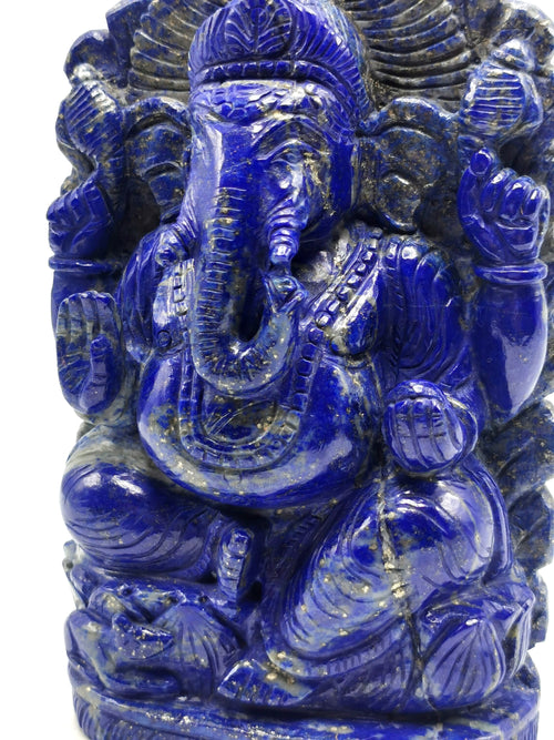 Lapis Lazuli Handmade Carving of Ganesh - Lord Ganesha Idol |Sculpture in Crystals/Gemstones - Reiki/Chakra/Healing - 7 inches and 1.98 kgs