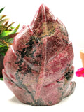 Rhodonite Handmade Carving of Ganesh - Lord Ganesha Idol | Sculpture in Crystals/Gemstones - Reiki/Chakra/Healing - 7 inches and 2.55 kgs