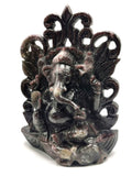 Lepidolite Handmade Carving of Ganesh - Lord Ganesha Idol in Crystals and Gemstones - Reiki/Chakra/Healing - 8 inch and 1.77 kg (3.89 lb)
