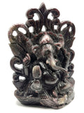 Lepidolite Handmade Carving of Ganesh - Lord Ganesha Idol in Crystals and Gemstones - Reiki/Chakra/Healing - 8 inch and 1.77 kg (3.89 lb)