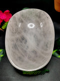 Beautiful Rose Quartz hand carved oval-shaped bowls -  7 inches and 520 gms (1.14 lb) - ONE BOWL ONLY