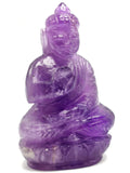 Amethyst Buddha - handmade carving of serene and meditating Lord Buddha - crystal/reiki/healing - 4 inches and 236 gms