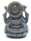 Blue Aventurine Handmade Carving of Ganesh -Lord Ganesha Idol in Crystals and Gemstones - Reiki/Chakra/Healing -5.5 in and 0.69 kg (1.52 lb)