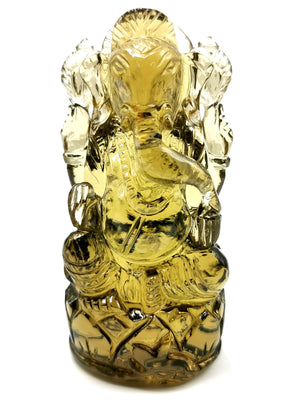 Citrine Handmade Carving of Ganesh - Lord Ganesha Idol | Sculpture in Crystals/Gemstones - Reiki/Chakra/Healing - 2.75 inches and 462 carats