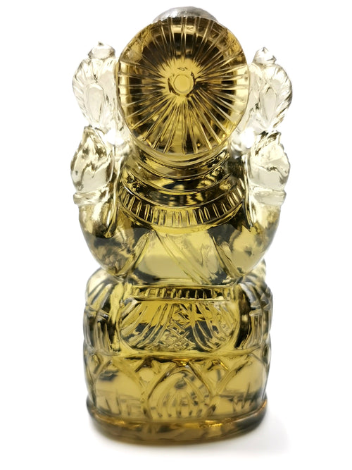 Citrine Handmade Carving of Ganesh - Lord Ganesha Idol | Sculpture in Crystals/Gemstones - Reiki/Chakra/Healing - 2.75 inches and 462 carats