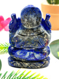 Lapis Lazuli Handmade Carving of Ganesh - Lord Ganesha Idol |Sculpture in Crystals/Gemstones - Reiki/Chakra/Healing - 2.5 inches and 160 gms