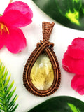 Jewelry - Stunning citrine pendant with intricate copper wire wrapping - gemstone/crystal jewelry | Mother's Day/engagement/birthday gift