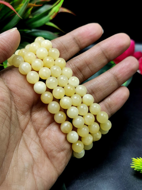 Beautiful yellow calcite bracelet set of 4 pieces | gemstone/crystal jewelry | Mother's Day/Birthday/Anniversary/Valentine's Day gift