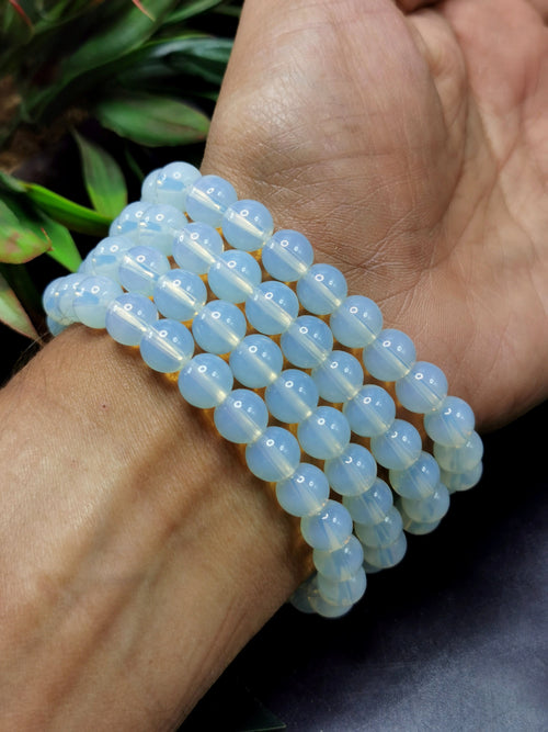 Buy Blustone Most Genuine Strehy Opalite Crystal Bracelet Original  Certified With Flexible Cord ओपेलाइट ब्रेसलेट ओरिजिनल सर्टिफाइड Suitable  For Both Casual or Formal Attire or Gift Purpose at Amazon.in