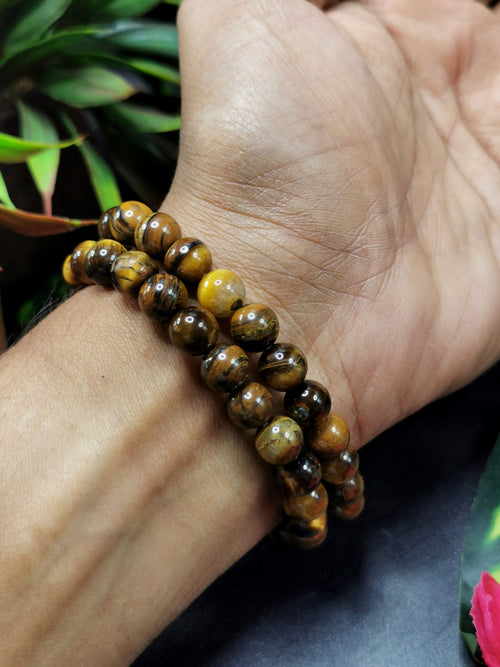 Beautiful tiger eye bracelet set of 2 pieces | gemstone/crystal jewelry | Mother's Day/Birthday/Anniversary/Valentine's Day gift