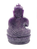 Lepidolite gemstone Buddha - carving of serene and meditating Lord Buddha - crystal/reiki/healing - 5 inches and 0.450 kg (0.99 lb)