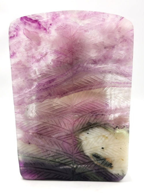 Multicolor Fluorite Buddha with back arch - handmade carving of serene and meditating Lord Buddha - crystal/reiki - 6.3 in and 0.98 kg