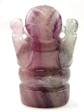 Gemstone Multicolor Fluorite Handmade Carving of Ganesh - Lord Ganesha Idol/Murti in Crystals and Gemstones -Reiki/Chakra/Healing - 4 in and 500 gm