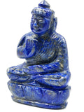 Lapis Lazuli Crystal Buddha - handmade carving of serene and meditating Lord Buddha - crystal/reiki/healing - 3.5 inches and 210 gms - 1 PIECE ONLY