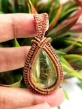 Jewelry - Stunning citrine pendant with intricate copper wire wrapping - gemstone/crystal jewelry | Mother's Day/engagement/birthday gift