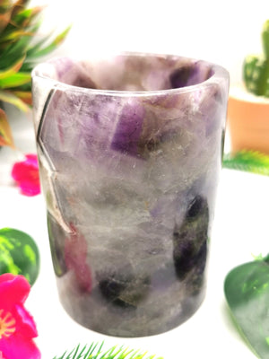 Gemstone goblet in Chevron amethyst stone - 4.5 inches - ONLY 1 PIECE