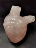Exquisite Rose Quartz Anatomical Heart carving - Human Heart/Crystal Heart - reiki/chakra/healing/energy - 0.875 kgs and 5 inches