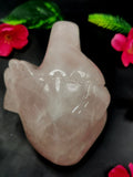Exquisite Rose Quartz Anatomical Heart carving - Human Heart/Crystal Heart - reiki/chakra/healing/energy - 0.875 kgs and 5 inches