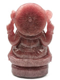 Strawberry Quartz Gemstone Handmade Carving of Ganesh - Lord Ganesha Idol in Crystals and Gemstones - Reiki/Chakra - 8.5 inch and 3.69 kg (8.12 lb)