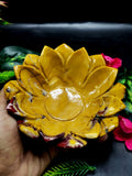 Beautiful mookaite jasper hand carved lotus bowls - 5 inches diameter and 400 gms (0.88 lb) - ONE BOWL ONLY