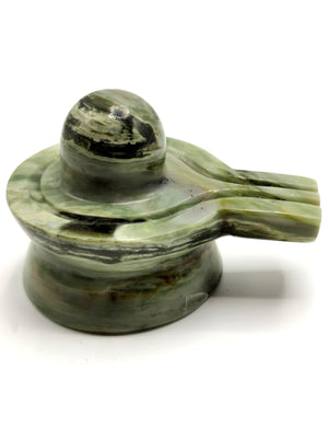 Breathtaking natural serpentine stone Lingam/Shivling - Energy/Reiki/Crystal Healing - 3 inches length and 200 gms (0.44 lb)