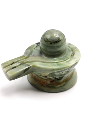 Breathtaking natural serpentine stone Lingam/Shivling - Energy/Reiki/Crystal Healing - 3 inches length and 200 gms (0.44 lb)