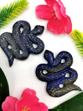 Slithering snake miniature carving in lapis lazuli stone - crystal healing / chakra / reiki / energy - 2 inches and 60 gms - ONE PIECE ONLY
