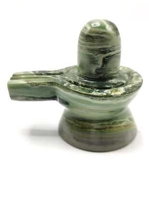 Serpentine stone Lingam/Shivling - Energy/Reiki/Crystal Healing - 3 inches length and 170 gms (0.37 lb)