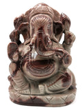 Narmada Quartz Handmade Carving of Ganesh - Lord Ganesha Idol in Crystals and Gemstones - Reiki/Chakra - 5 inch and 0.89 kg (1.96 lb)